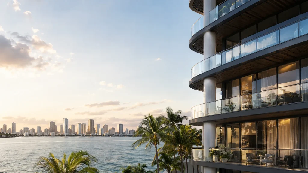 Luxury waterfront residential tower in Miami